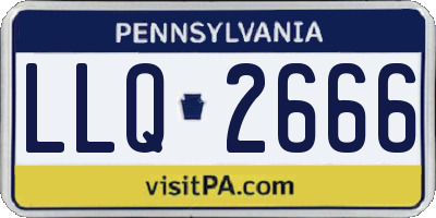 PA license plate LLQ2666