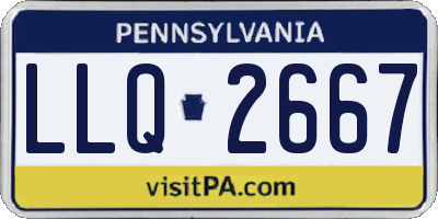 PA license plate LLQ2667