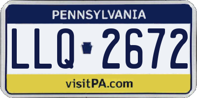 PA license plate LLQ2672