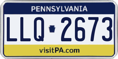 PA license plate LLQ2673