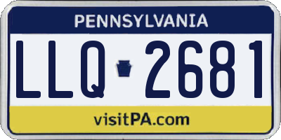 PA license plate LLQ2681