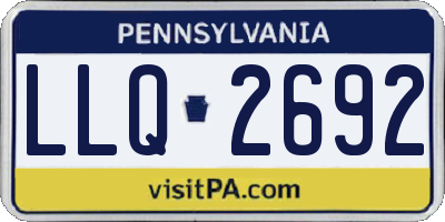 PA license plate LLQ2692