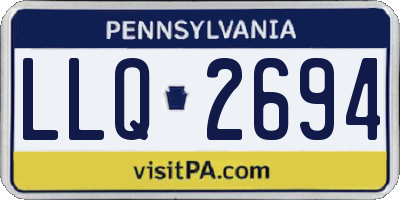 PA license plate LLQ2694