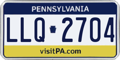 PA license plate LLQ2704