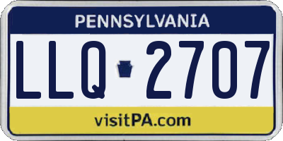 PA license plate LLQ2707