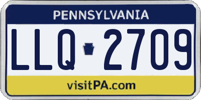 PA license plate LLQ2709