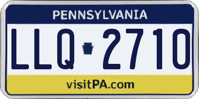PA license plate LLQ2710