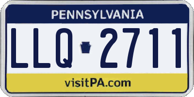 PA license plate LLQ2711