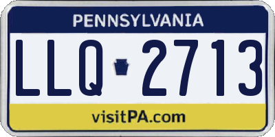PA license plate LLQ2713