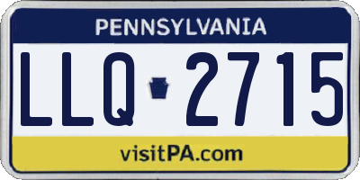 PA license plate LLQ2715