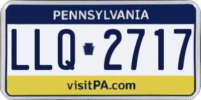 PA license plate LLQ2717
