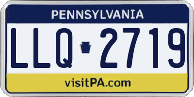 PA license plate LLQ2719