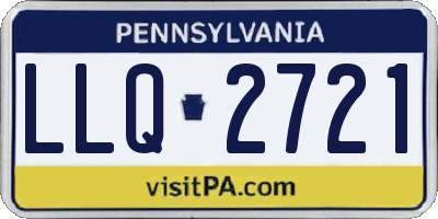 PA license plate LLQ2721