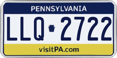PA license plate LLQ2722
