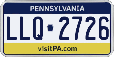 PA license plate LLQ2726