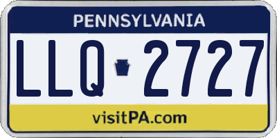 PA license plate LLQ2727