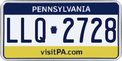 PA license plate LLQ2728