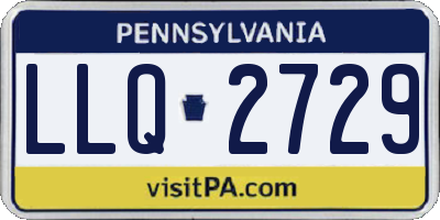 PA license plate LLQ2729