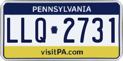 PA license plate LLQ2731