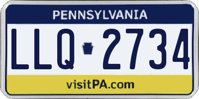 PA license plate LLQ2734
