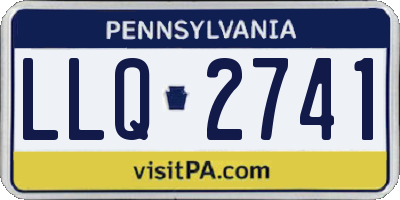 PA license plate LLQ2741