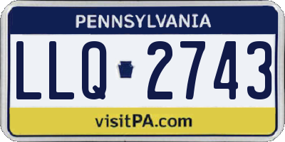 PA license plate LLQ2743