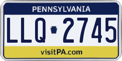 PA license plate LLQ2745