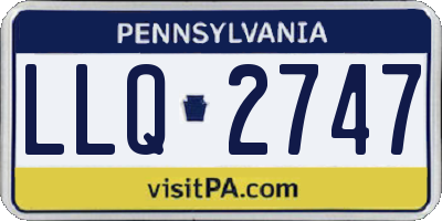 PA license plate LLQ2747