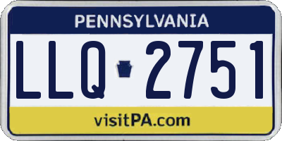 PA license plate LLQ2751
