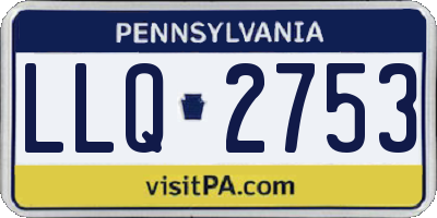 PA license plate LLQ2753