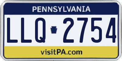 PA license plate LLQ2754