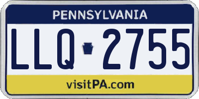 PA license plate LLQ2755