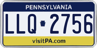 PA license plate LLQ2756