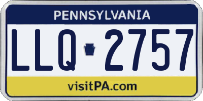 PA license plate LLQ2757