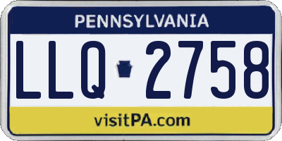 PA license plate LLQ2758