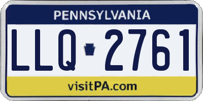 PA license plate LLQ2761