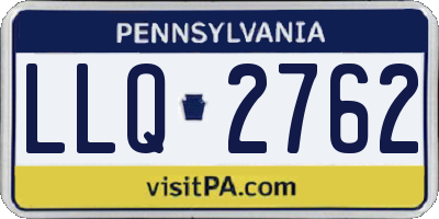 PA license plate LLQ2762