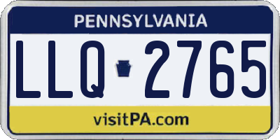 PA license plate LLQ2765
