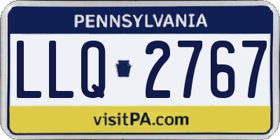 PA license plate LLQ2767