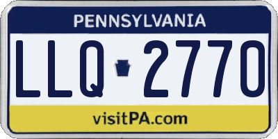 PA license plate LLQ2770