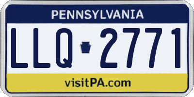 PA license plate LLQ2771