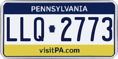 PA license plate LLQ2773