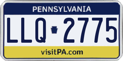 PA license plate LLQ2775