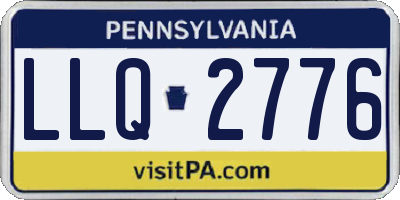 PA license plate LLQ2776