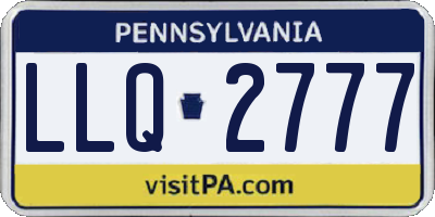 PA license plate LLQ2777