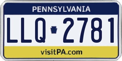 PA license plate LLQ2781