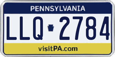 PA license plate LLQ2784