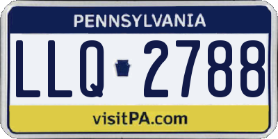 PA license plate LLQ2788