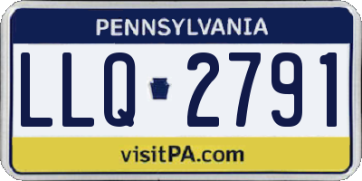 PA license plate LLQ2791