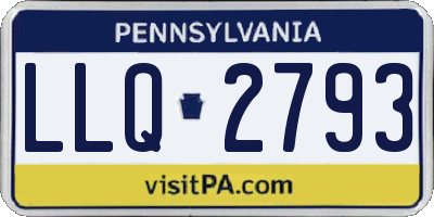 PA license plate LLQ2793